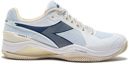 Diadora Blushield Torneo 3 Tennisschoenen Heren-wit,blauw - 43