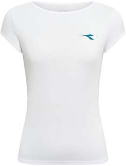 Diadora Court T-shirt Dames-wit - XXS,XS,S,M,L