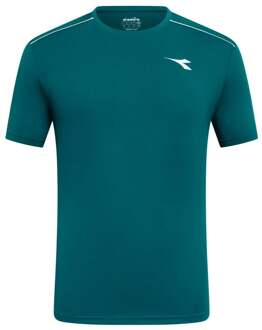 Diadora Court T-shirt Heren-donkergroen - XS
