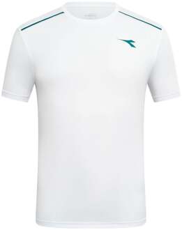 Diadora Court T-shirt Heren-wit - M