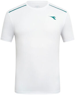 Diadora Court T-shirt Heren-wit - M