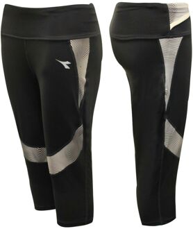 Diadora Dames Donker Rook 3/4 Legging Zwart