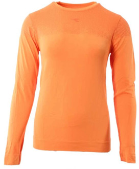 Diadora Grijze Dames Shirt Diadora , Orange , Dames - XL