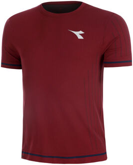 Diadora Icon Stratouno T-shirt Heren-Berry - S/M,L/XL