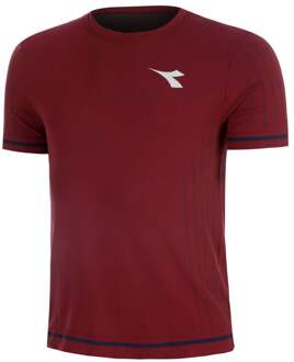 Diadora Icon Stratouno T-shirt Heren-Berry - S/M