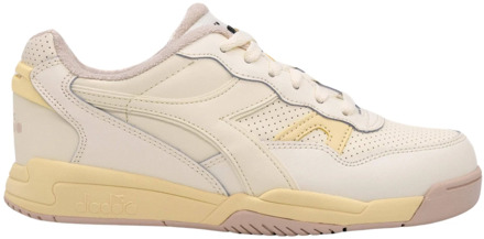 Diadora Leren Winnaar Schoenen in Papyrus/Wit Diadora , White , Dames - 41 Eu,36 Eu,40 1/2 EU