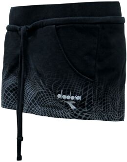 Diadora Logo Dames Zwart Korte Broek - XS