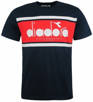 Diadora Logo Heren Navy T-Shirt