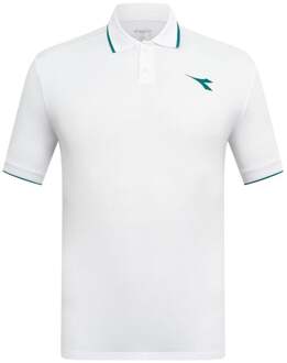 Diadora Match Polo Heren-wit - XS,S,M,L,XL