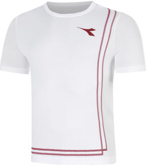 Diadora Match T-shirt Heren-wit - XXL,S/M,L/XL