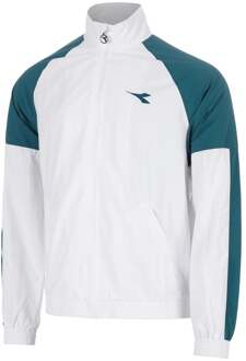 Diadora Match Trainingsjack Heren-wit, petrolblauw - XXL