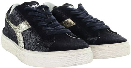 Diadora Montecarlo Glitter Vuil Dames Zwarte Sneakers