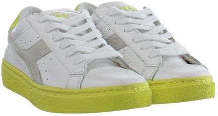 Diadora Montecarlo H Kleurblok Dames Wit/Geel Trainers - maat EU 40 / UK 6.5