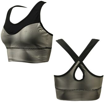 Diadora ondersteunende zwarte sportbeha voor vrouwen Grijs