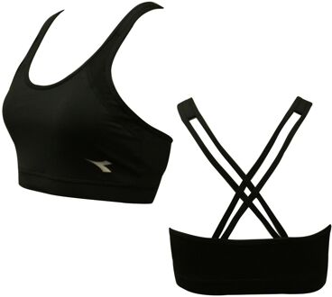 Diadora ondersteunende zwarte sportbeha voor vrouwen - maat