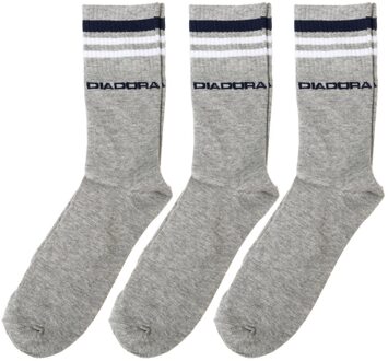 Diadora Pack-3 High Top Sportsokken D9090 unisex Grijs