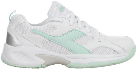 Diadora S. Challenge 6 Allcourt schoen Kinderen-wit, groen - 28,29,30,31.5,32,33,33.5,34,35,35.5,36,36.5,37,38,38.5