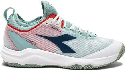 Diadora Speed Blushield Fly 4 + Tennisschoenen Dames-Wit,Mint - 36,36.5,37,38,38.5,39,40,40.5,41,42,42.5,43