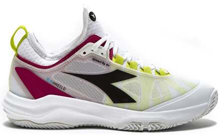Diadora Speed Blushield Fly 4+ Tennisschoenen Dames-Wit,Neongeel - 36,36.5,37,38,38.5,39,40,40.5,41,42,42.5,43