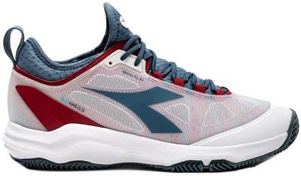 Diadora Speed Blushield Fly 4 + Tennisschoenen Heren-wit,petrolblauw - 40