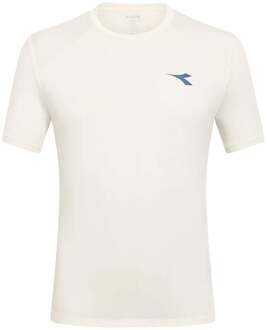 Diadora Ss T-shirt Heren-Crème - L