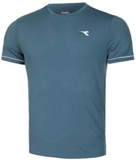 Diadora T-shirt Heren petrolblauw - M