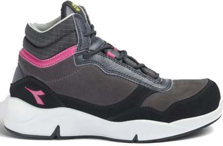 Diadora Werkschoen Athena Mid 179901 S3L | Nine Iron/Raspberry (D0458) | Maat 40 - 8053607443543