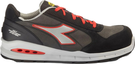 Diadora Werkschoen Run Net AB 181148 S3S C9034 | Asphalt/silver red C9034 | Maat 46 - 8053607620890