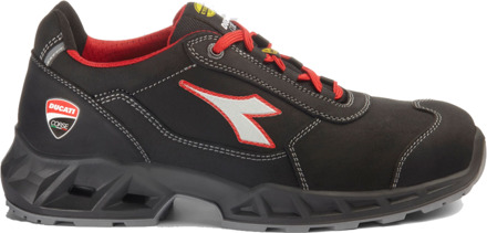 Diadora Werkschoen Shark Engine Low 181226 S3S | Zwart/Rood | Maat 46 - 8053607618507