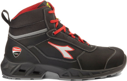 Diadora Werkschoen Shark Engine Mid 181227 S3S | Zwart/Rood | Maat 44 - 8053607619108