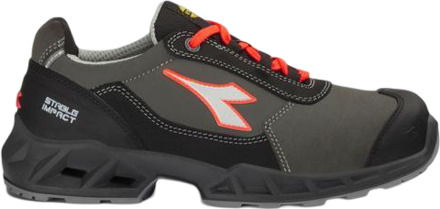 Diadora Werkschoen Shark Sta Imp Leat Low 181161 S3S C4115 | Black Red Fluo C4115 | Maat 44 - 8053607617333