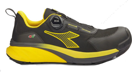Diadora Werkschoen VORTEX DA2 BOA LOW S3S 182332 | Zwart/Yellow Croms | Maat 46 - 8054795151876