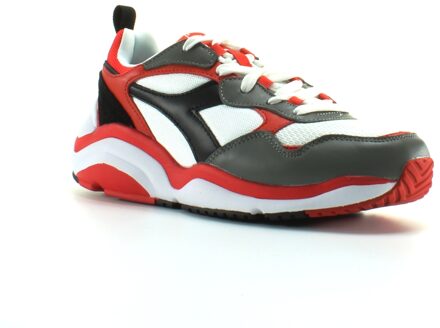 Diadora Whizz Run Heren Wit/Rood Sportschoenen - maat EU 38.5 / UK 5.5 Zwart/rood