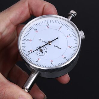 Dial Indicator Gauge 0-10Mm/0.01Mm Nauwkeurigheid Meetinstrument Mechanische Indicatie Riem Oor Aluminium Case