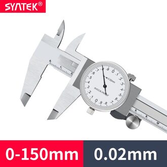 Dial Remklauwen 0-150 Mm/200 Mm Shock-Proof Rvs 0.02 Mm Precisie Dial Schuifmaat metric Gauge Meetinstrumenten 0-150mm