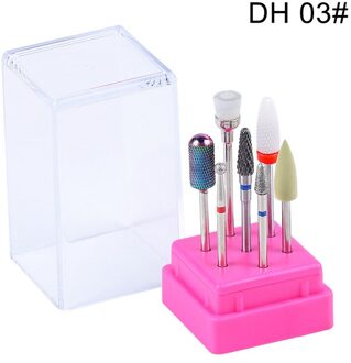 Diamant Keramische Carbide Nail Boor Draaien Braam Frezen Nail Cutter Bits Voor Manicure Pedicure Tool Elektrische Boor Machine DH03