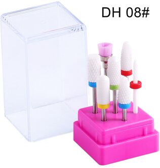 Diamant Keramische Carbide Nail Boor Draaien Braam Frezen Nail Cutter Bits Voor Manicure Pedicure Tool Elektrische Boor Machine DH08