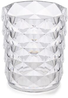 Diamant Patroon Transparant Acryl Make-Up Borstel Organizer Wenkbrauwpotlood Lippenstift Buis Afwerking Opbergdoos Container bei zi