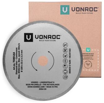 Diamant zaagblad Ø180mm - Volrand - Universeel - O.a. geschikt voor VONROC TC501AC tegelzaag