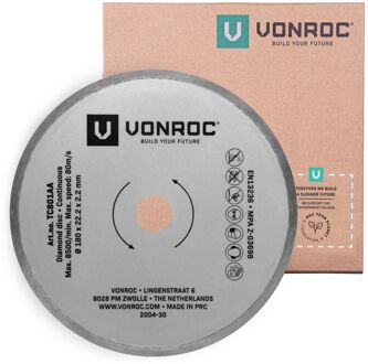 Diamant zaagblad Ø180mm - Volrand - Universeel - O.a. geschikt voor VONROC TC501AC tegelzaag