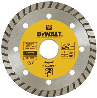 Diamantblad, turbo, Ø115mm/22.2mm, universeel - DT3702-QZ