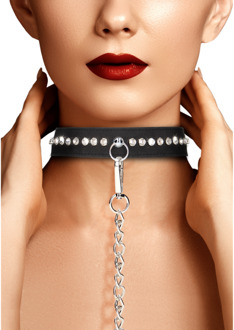 Diamanten Halsband met Leash
