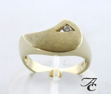 Diamanten ring Geel Goud - One size