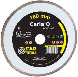 Diamantschijf Carla'o Hq Cobalt - Tegels En Zacht Beton - 180mm - Doorlopende Rand