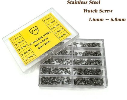 Diameter 1.2mm Rvs Diverse Schroeven Horloge Gereedschap Voor Reparaties Horloge 10 Maten Horloge Reparatie Tool Kit