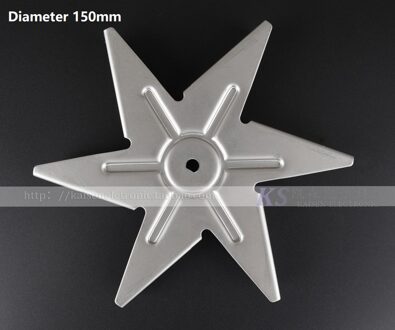 Diameter 150 Mm Zes-Blad Hoge Temperatuur Weerstand 300 Graden Of Meer 304 Rvs Oven Motor Fan