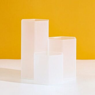 Diamond 3 Rooster Pen Houders Bureau Organizer Make Borstel Opslag Emmer Thuis Kantoor Opslag Desktop Decoratie Accessoires transparant