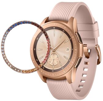 Diamond Bezel Ring Voor Samsung Galaxy Horloge 42Mm Protector Case Cover Sport Adhesive Metalen Bumper Accessoires Galaxy 42 roos kleurrijk 2