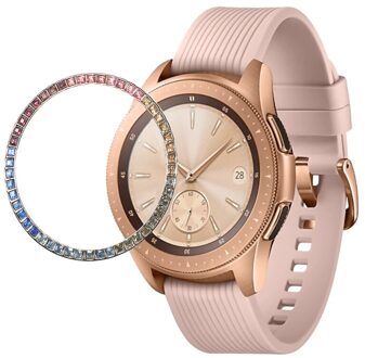 Diamond Bezel Ring Voor Samsung Galaxy Horloge 42Mm Protector Case Cover Sport Adhesive Metalen Bumper Accessoires Galaxy 42 zilver kleurrijk 4
