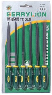 Diamond Carving Tool 6 Stks/set Polijsten Metaal Glas Steen Hout Craft Naald File Set Groen 140Mm/160Mm/180Mm B